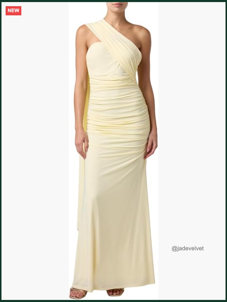 Strapless Ruched Mesh Maxi Dress With Scarf Accent